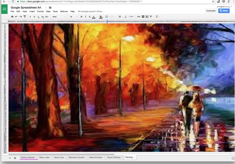 How to Make Pixel Paintings with Google Spreadsheets - 36