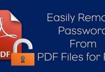 How to Remove Password from PDF Files