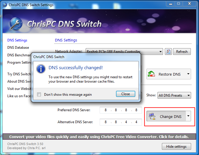 chris pc dns switch pro