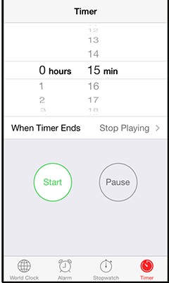 Nastavte časovač vypnutí pro hudbu na iPhone