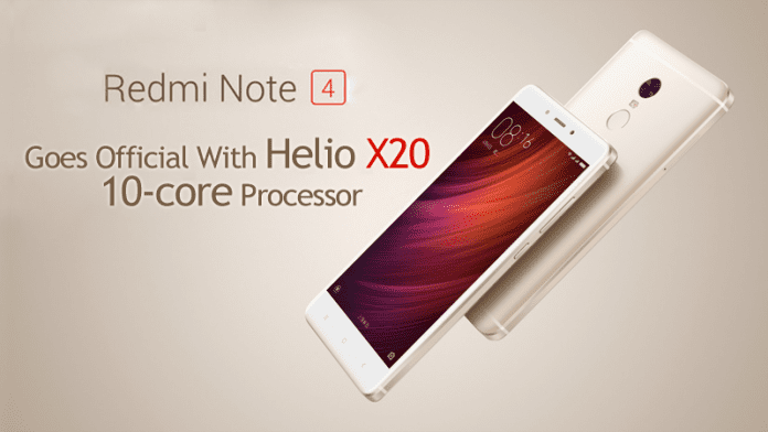 Xiaomi Redmi Note 4 Goes Official With 10-core Helio X20 Processor