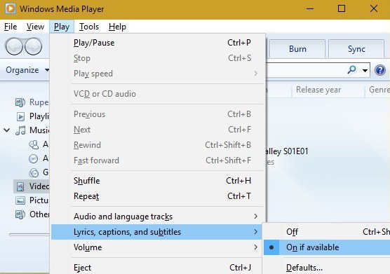 How to Add Subtitles in Windows Media Player
