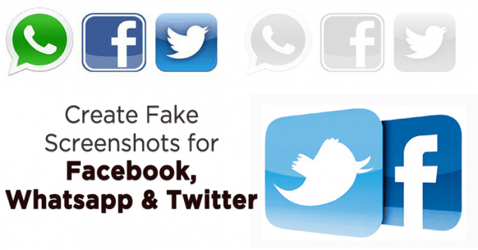 Create Fake Screenshots For Facebook, Whatsapp, Twitter etc