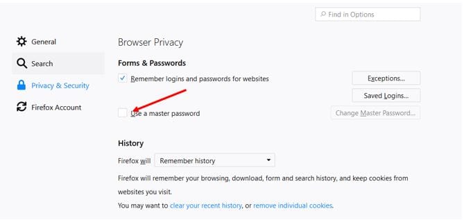 Master Password In Mozilla Firefox Quantum
