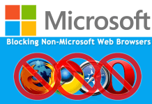 Microsoft Started Blocking Non-Microsoft Web Browsers