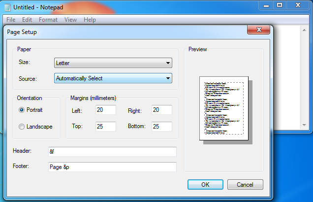 Changing The Header And Footer In Note