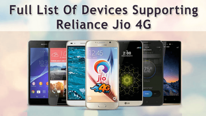 Reliance Jio 4G: Here's The Full List of Devices supporting The Service