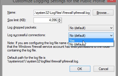 How to Track Internet Activity for free Using Windows Firewall Log - 41