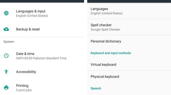 Přidejte nové vstupní jazyky v Androidu Nougat 7.0