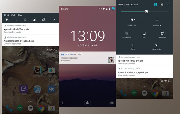 Get Nougat Style Notifications and Status Bar