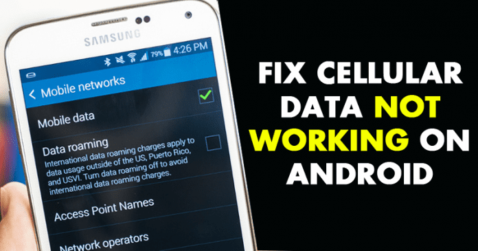 How to Fix Cellular Data Not Working On Android