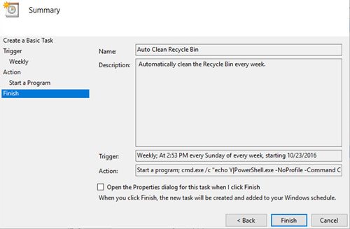 How to Schedule Windows to Empty Recycle Bin Automatically - 86