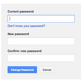 Cambia la tua password