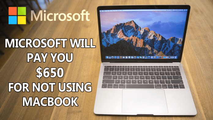 Microsoft is Paying $650 For Not Using Apple's MacBook