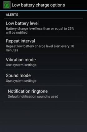 android low battery notifier