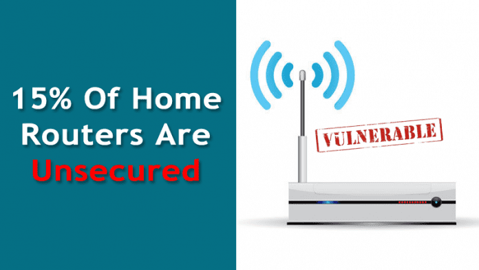 Study Report: At Least 15% Of Home Routers Are Unsecured