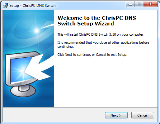 Použití Chris-PC DNS Switch