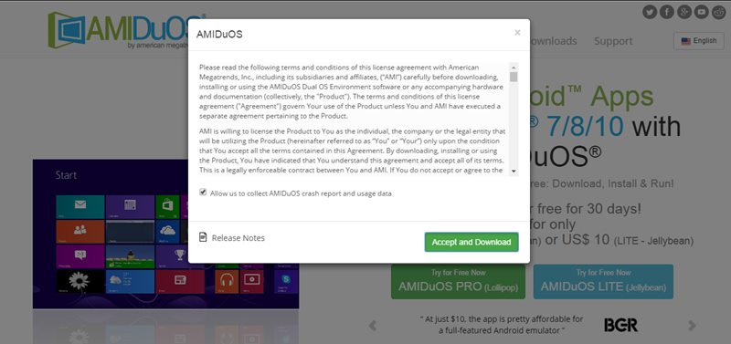 How To Use AMIDuOS To Run Android On Windows 10