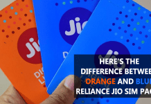 Here's the Difference Between Orange And Blue Reliance Jio SIM Packs