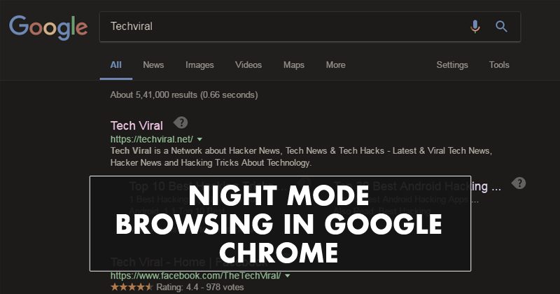 Use Night Mode Browsing In Google Chrome