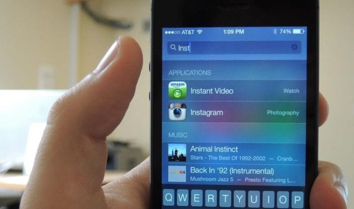 A Spotlight keresési előzményeinek törlése az iPhone készüléken