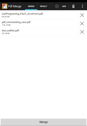Combine PDF Files in Android