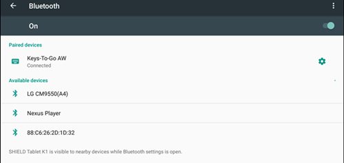 Připojte klávesnici Bluetooth k systému Android.