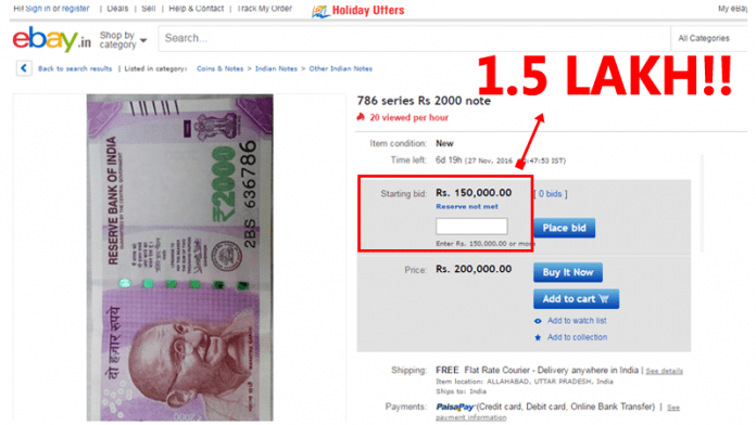 Some People Are Selling Rs 2,000 Notes On eBay For Rs 1.51 Lakhs