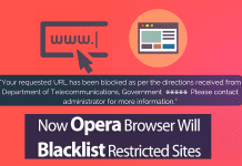 Now Opera Browser Will Blacklist Restricted Sites