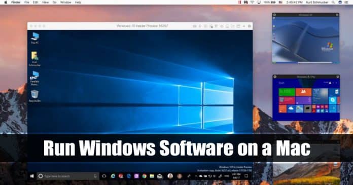Best Ways to Run Windows Softwares On a MAC