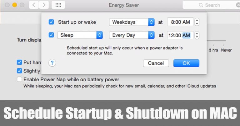 mac schedule shutdown