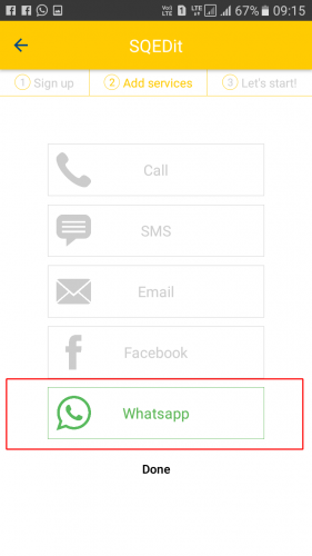 Select Whatsapp Using SQEDit