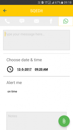 Select date & time