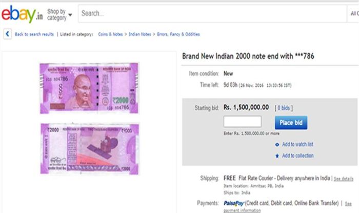 Some People Are Selling Rs 2 000 Notes On eBay For Rs 1 51 Lakhs - 95