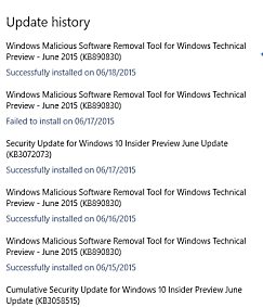 Find Update History in Windows 10