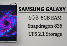 Samsung Galaxy S8 To Feature 8GB RAM And Snapdragon 835