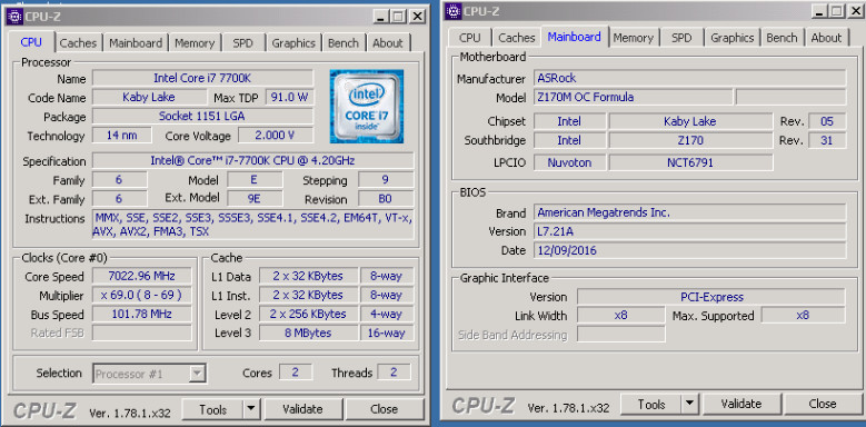 Intel Kaby Lake Core i7-7700K