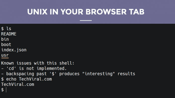 Now You Can Run Unix-like Operating System In Your Browser