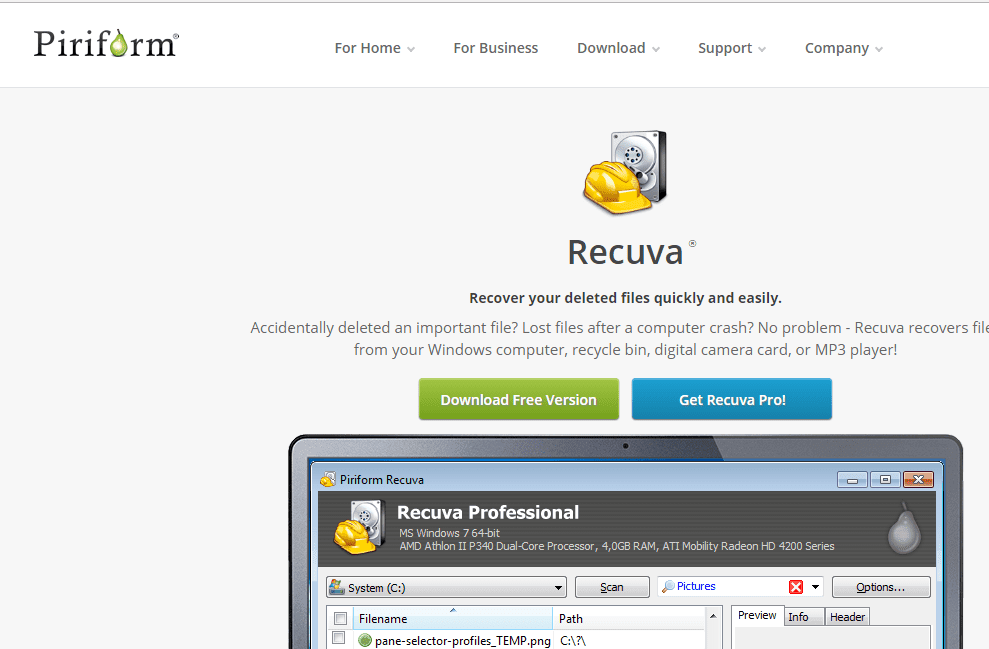 Recuva Professional 1.53.2096 download the last version for ipod