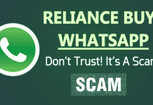 "Reliance Buys WhatsApp" Message On WhatsApp Is A Scam