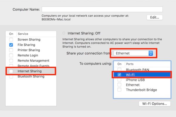 How to Share the Internet From MAC over Wifi or Ethernet - 28