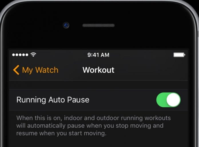 Automatically Pause Running Workouts on the Apple Watch