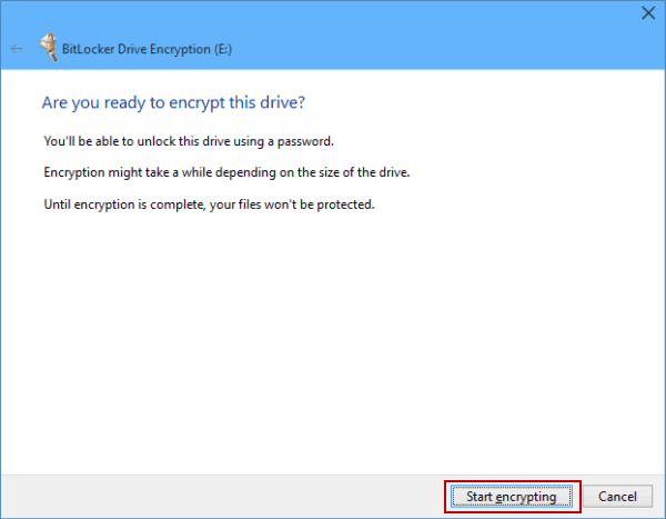 Create Password-Protected Drive in Windows