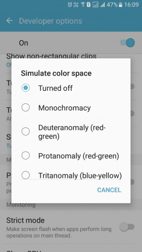 Simulate Color Space