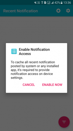 Using Recent Notification