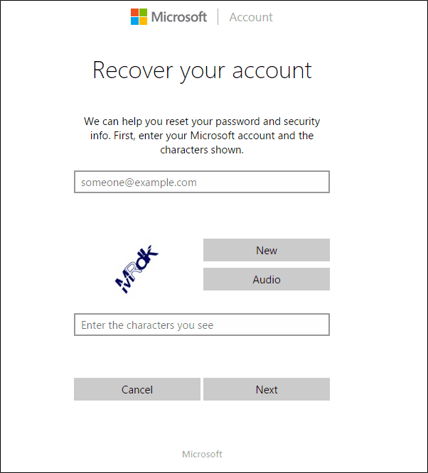Reset Your Microsoft Account Password Online