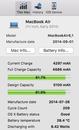Spusťte diagnostiku baterie iPhone na Macu