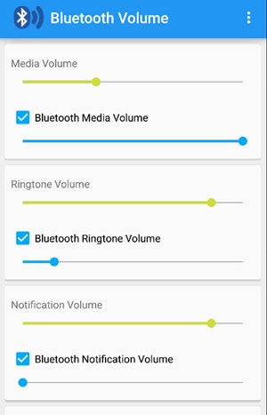 Nastavte výchozí úrovně hlasitosti pro každé vaše příslušenství Bluetooth