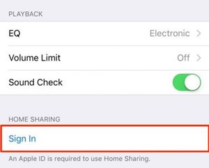 Setup iTunes Home Sharing