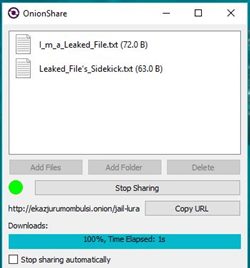 Share Files Anonymously Using Tor's Draknet and OnionShare